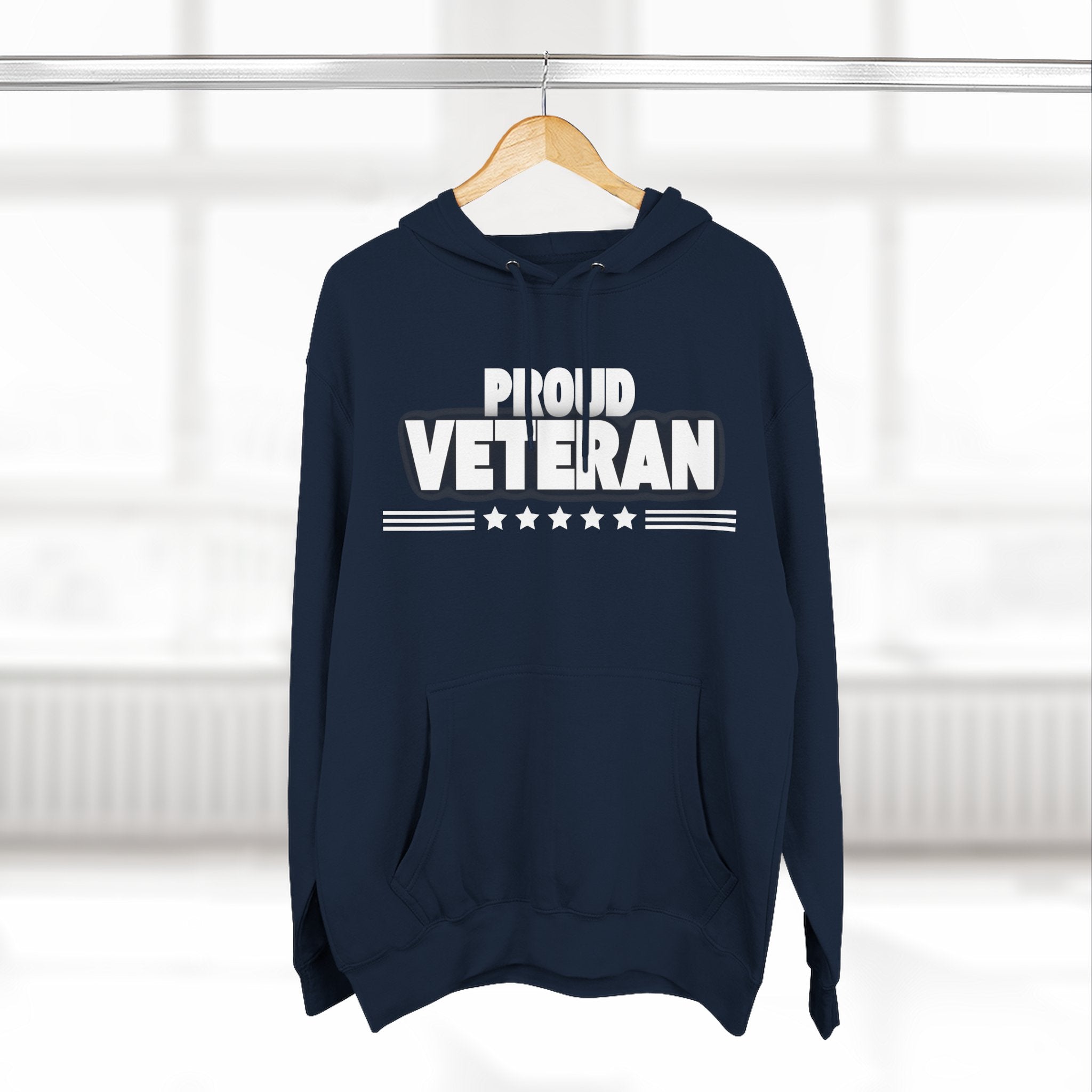 Proud Veteran Hoodie, Fleece Sweatshirt, Military Appreciation Gift, Casual Wear, Comfortable Outerwear