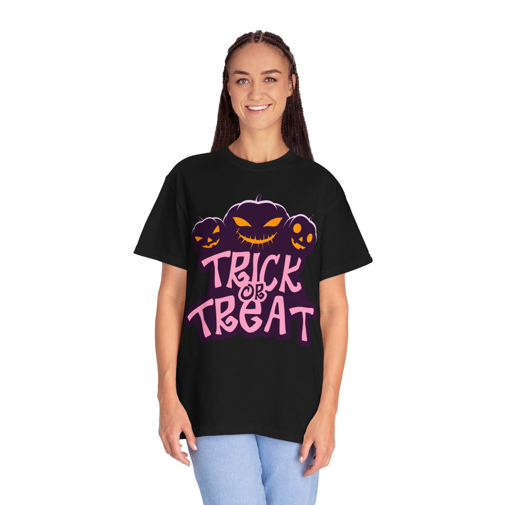 Halloween Trick or Treat T-Shirt, Unisex Halloween Tee, Spooky Autumn Shirt, Fun Costume Top, Trick or Treat Apparel