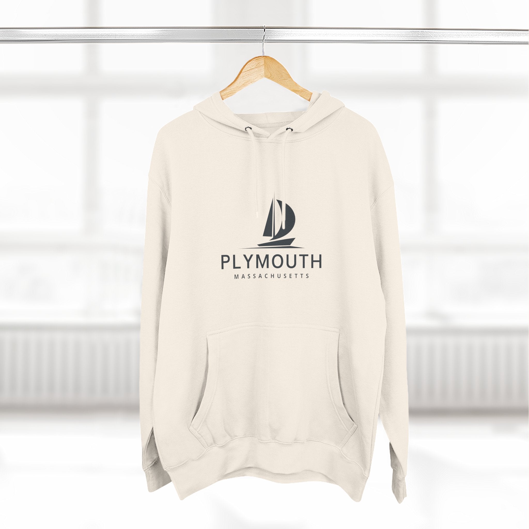Plymouth Inspired Fleece Hoodie, Casual Wear, Relaxation, Gift for Autumn Lovers, Travel Essential