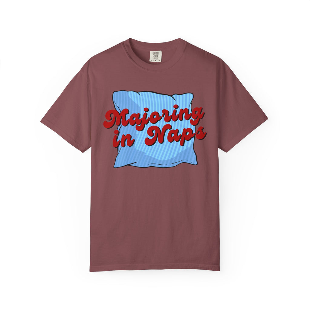 Majoring In Naps T-Shirt, Fun Sleep Shirt, Gift for Nap Lovers, Relaxation Tee, Casual Lounge Wear