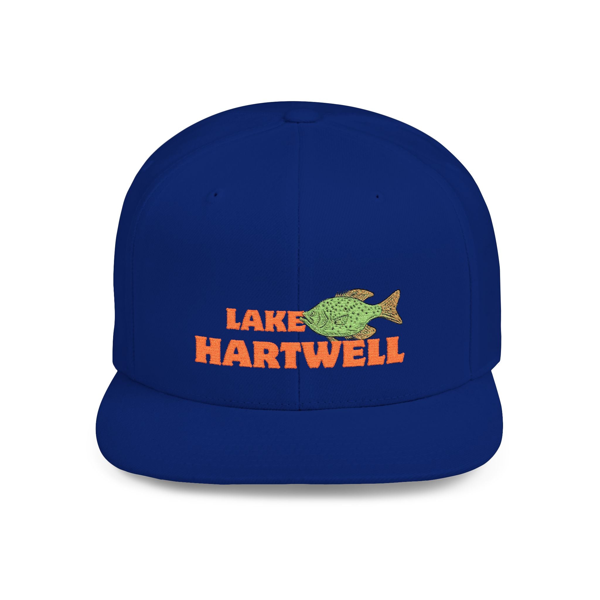 Lake Hartwell Fish Flat Bill Snapback Hat, Fishing Cap, Outdoor Gear, Lake House Gift, Summer Accessories, Stylish Headwear