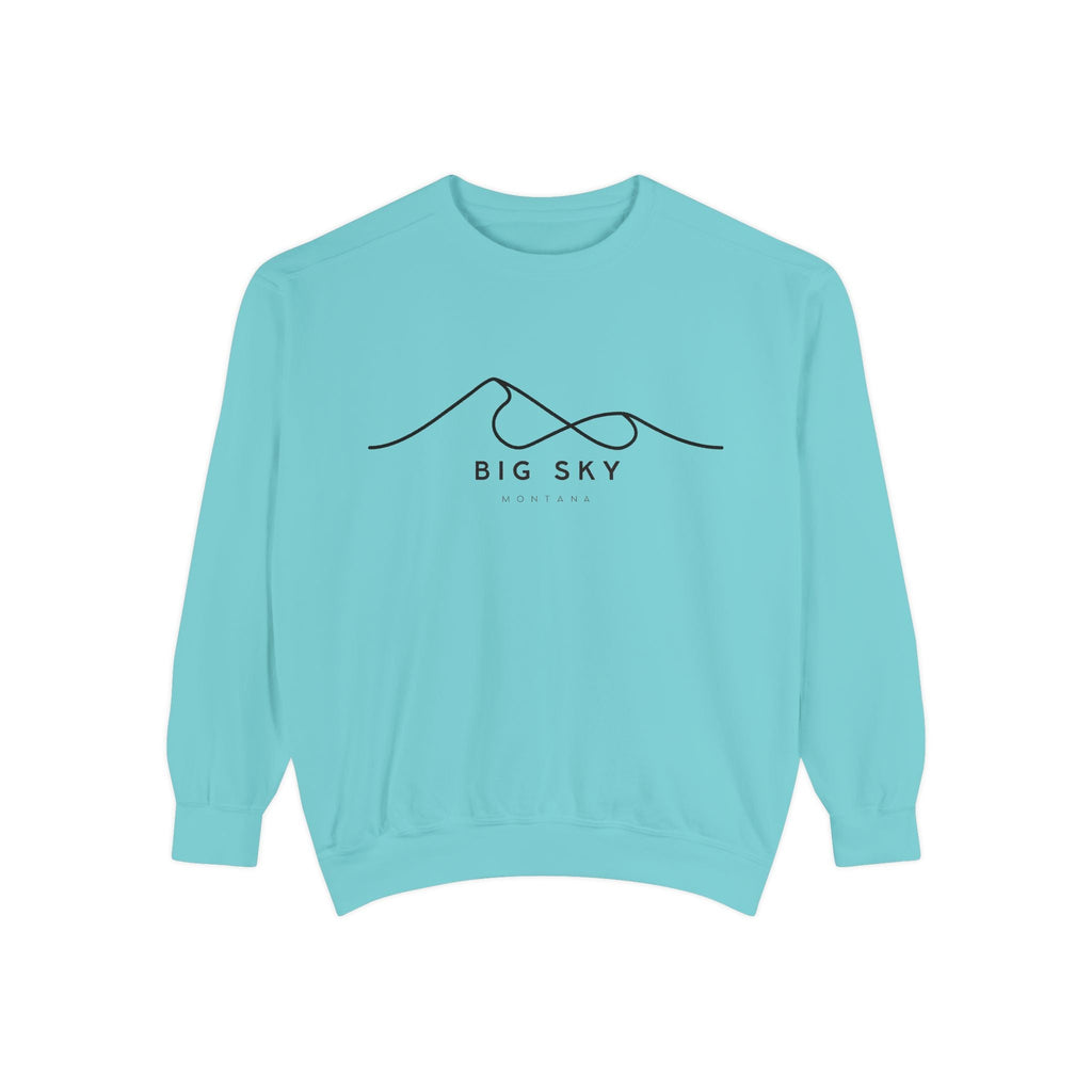 Big Sky Chill Vibes Sweatshirt - Unisex Garment-Dyed Style, Perfect for Lounging