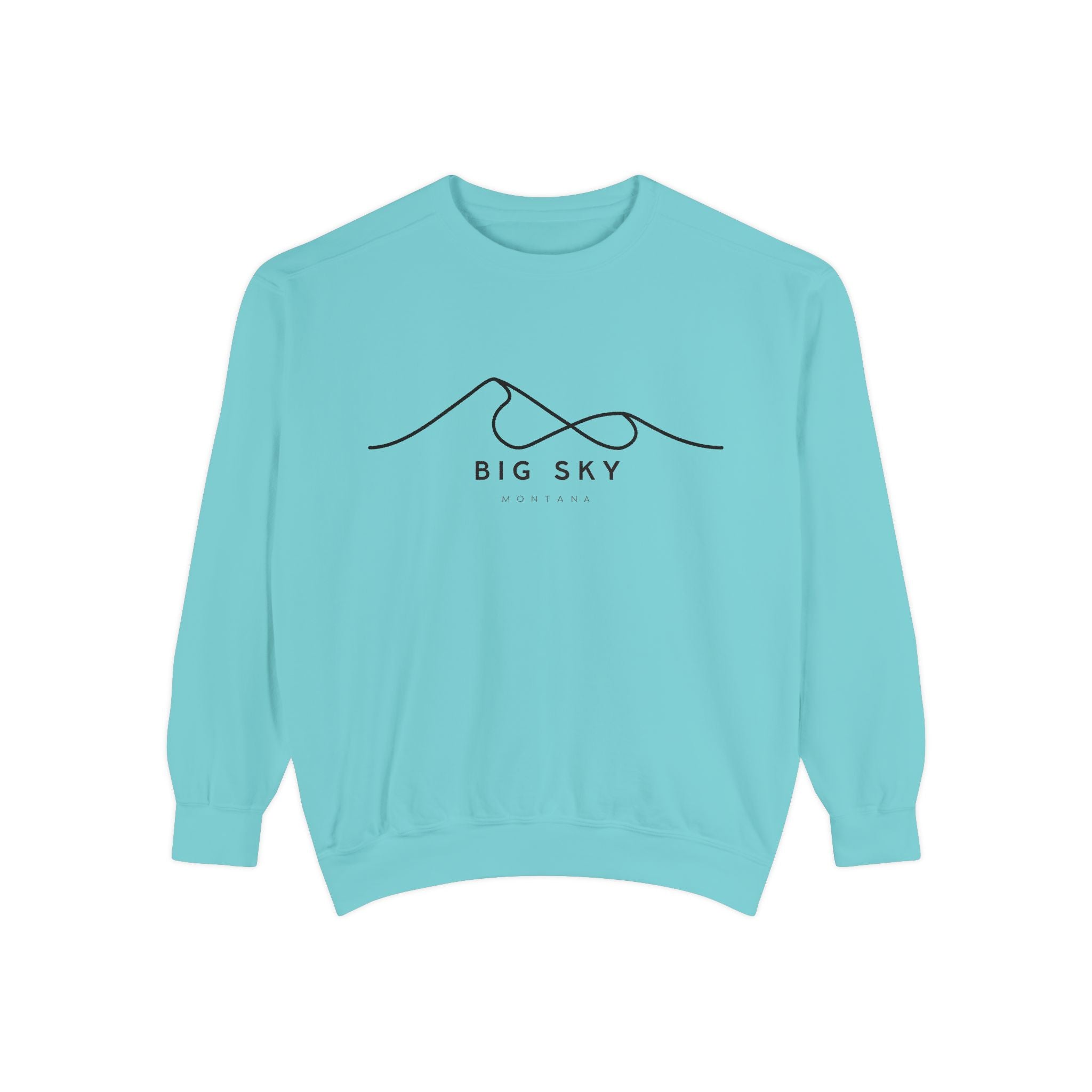 Big Sky Chill Vibes Sweatshirt - Unisex Garment-Dyed Style, Perfect for Lounging