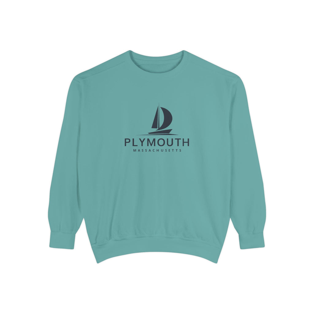 Plymouth Vibes Unisex Sweatshirt | Garment-Dyed Comfort, Perfect for Casual Outings, Travel, Gifts, Autumn Days