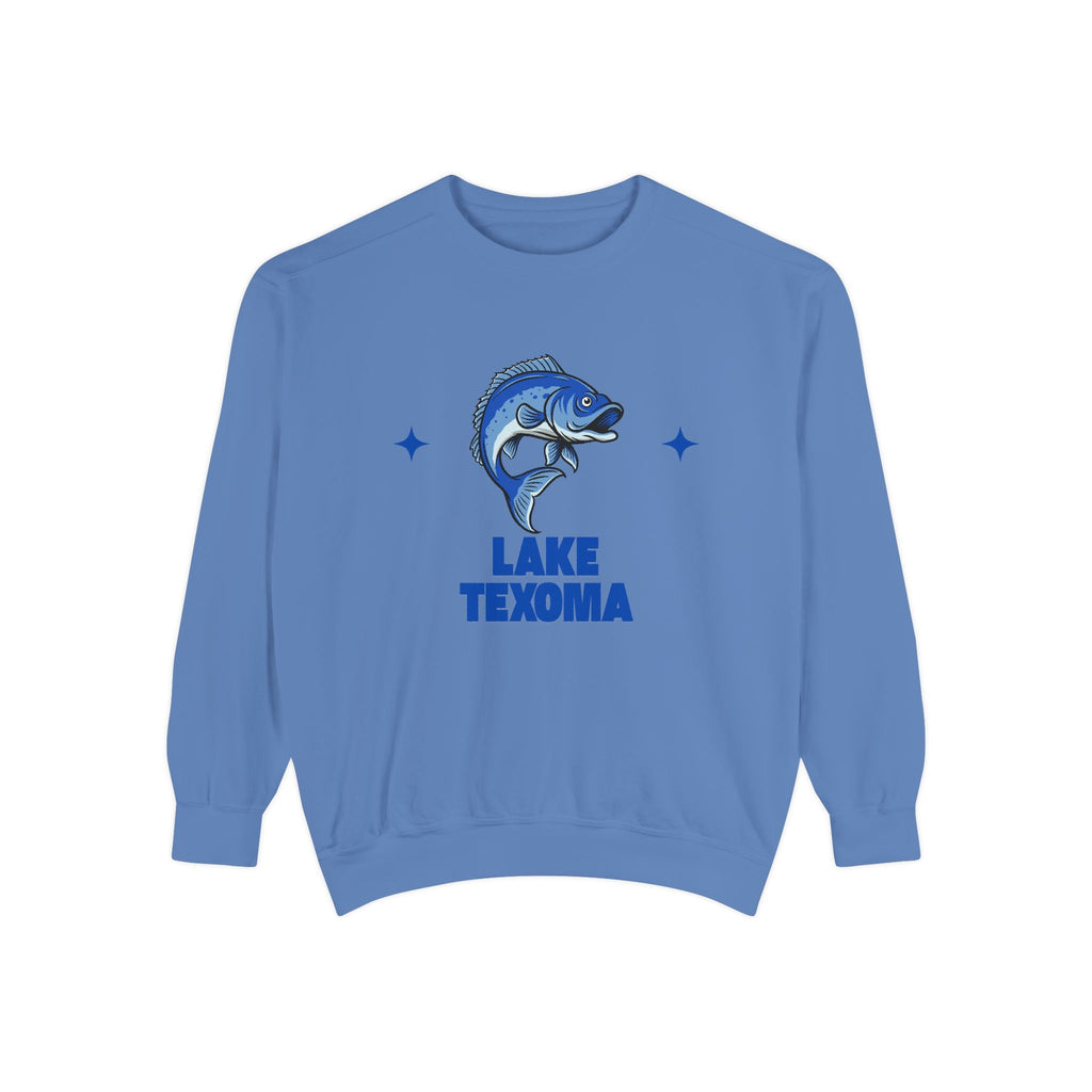 Lake Texoma Fish Design Unisex Sweatshirt | Cozy Fishing Apparel, Casual Wear, Gift for Anglers, Lake Day Outfit, Nature Lovers Sweatshirt