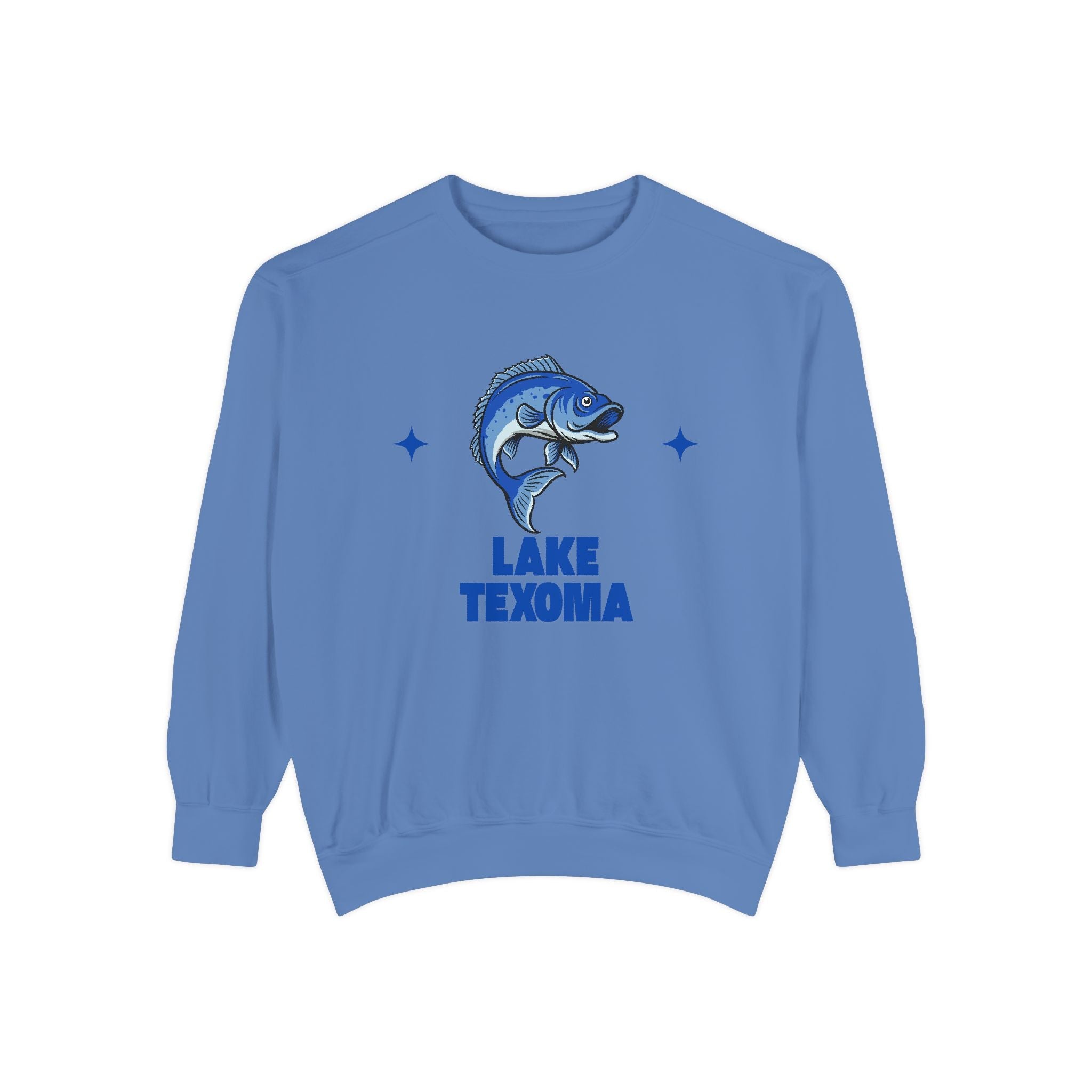 Lake Texoma Fish Design Unisex Sweatshirt | Cozy Fishing Apparel, Casual Wear, Gift for Anglers, Lake Day Outfit, Nature Lovers Sweatshirt