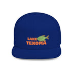 Lake Texoma Fish Flat Bill Snapback Hat, Fishing Cap, Outdoor Gear, Lake House Gift, Summer Accessories, Stylish Headwear