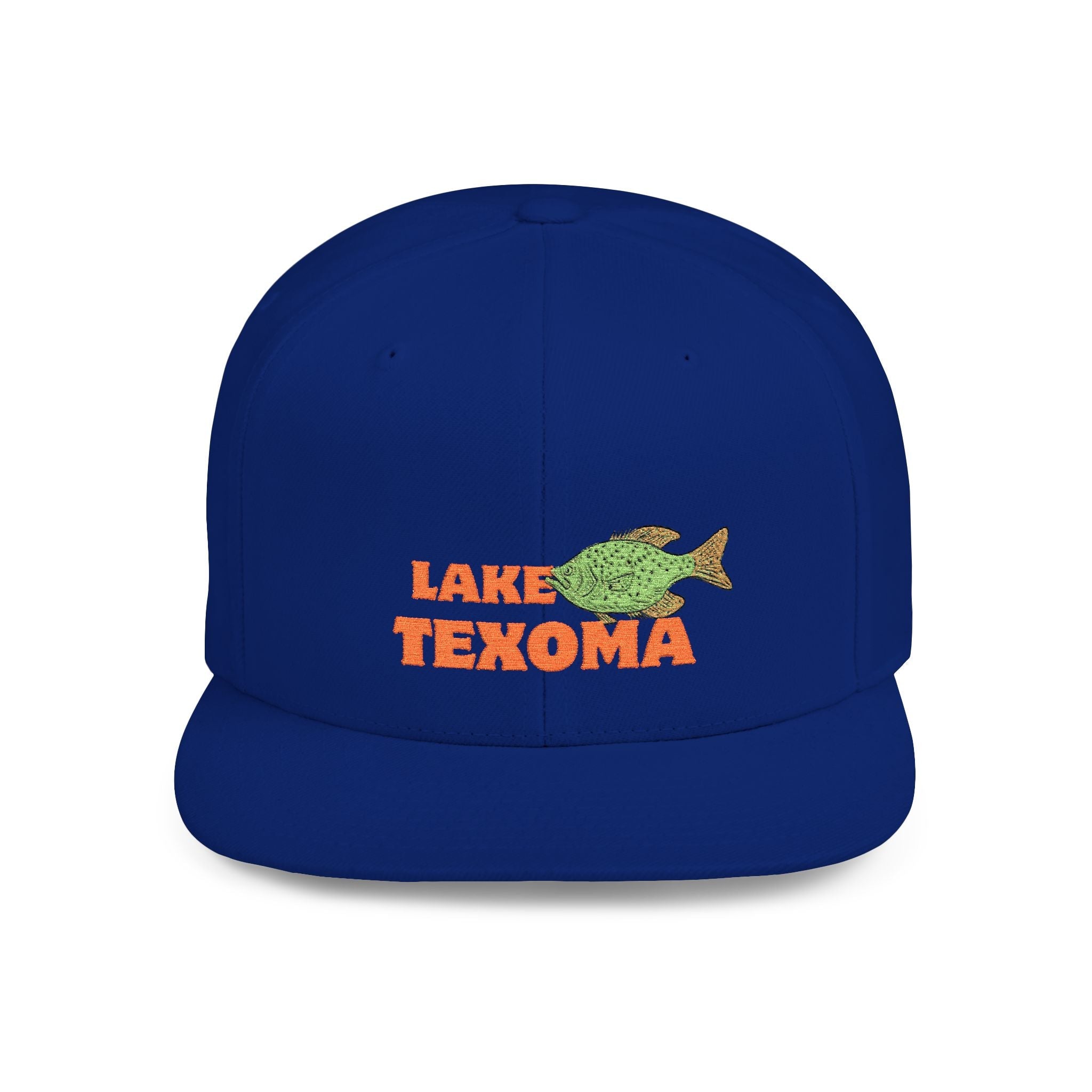 Lake Texoma Fish Flat Bill Snapback Hat, Fishing Cap, Outdoor Gear, Lake House Gift, Summer Accessories, Stylish Headwear