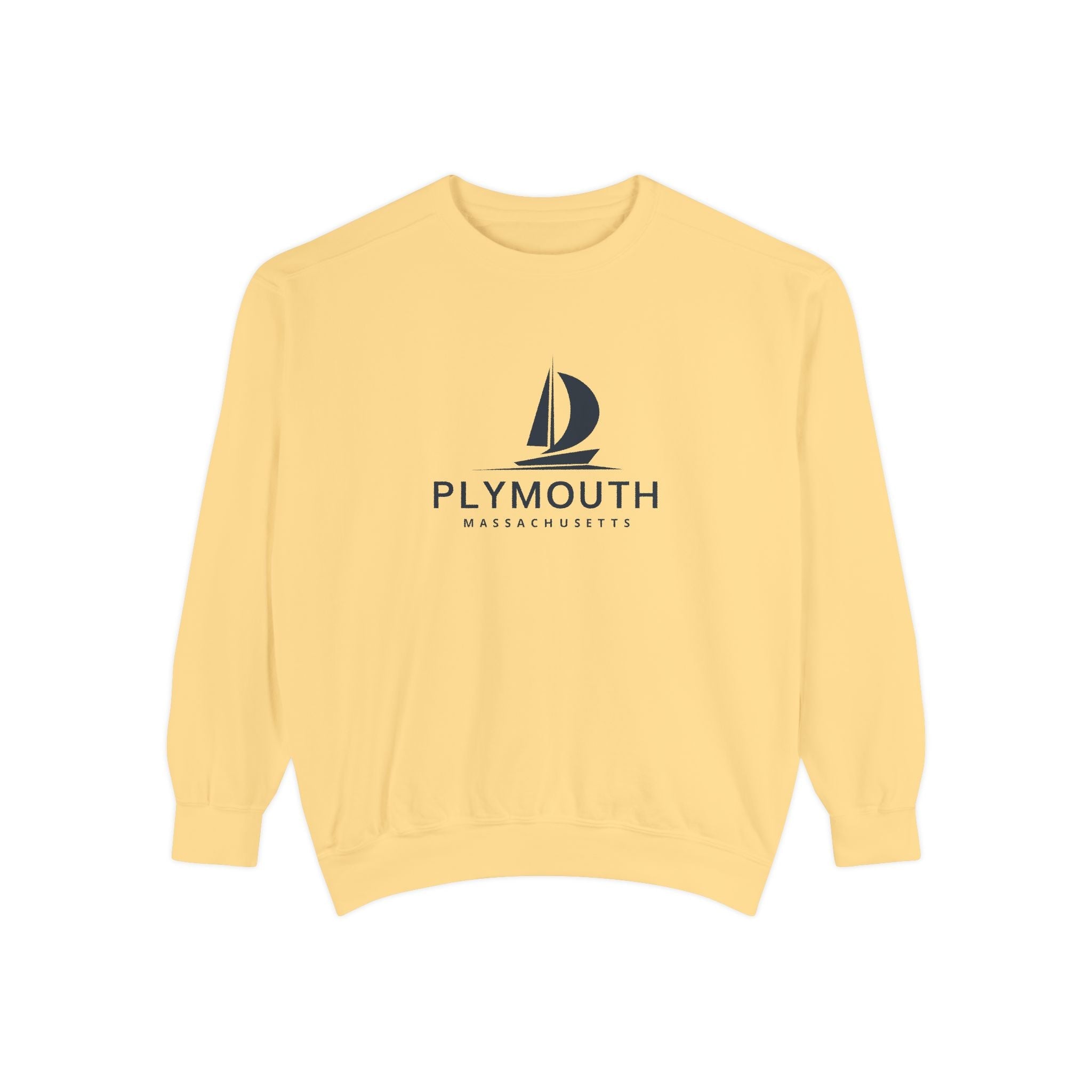 Plymouth Vibes Unisex Sweatshirt | Garment-Dyed Comfort, Perfect for Casual Outings, Travel, Gifts, Autumn Days