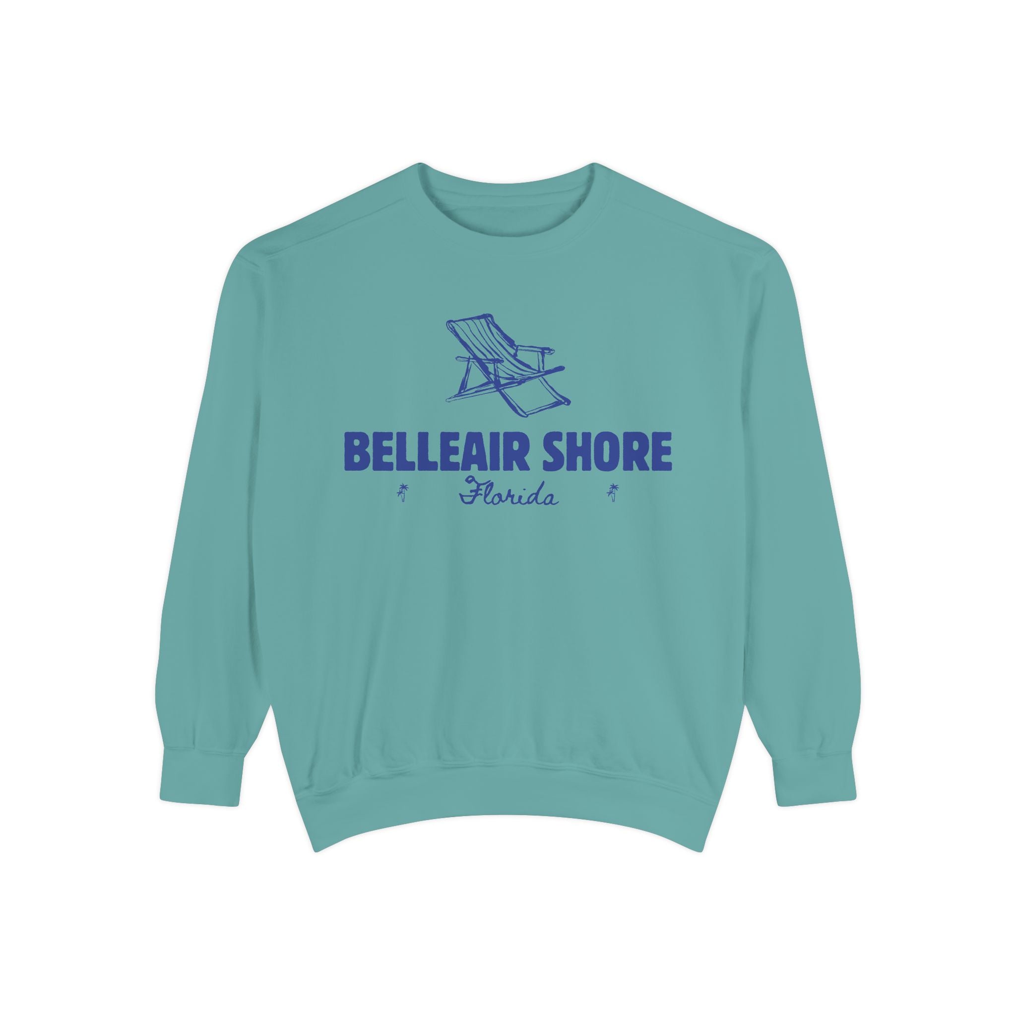 Belleair Shore Vibes Unisex Sweatshirt | Garment-Dyed Comfort, Perfect for Casual Outings, Travel, Gifts, Autumn Days