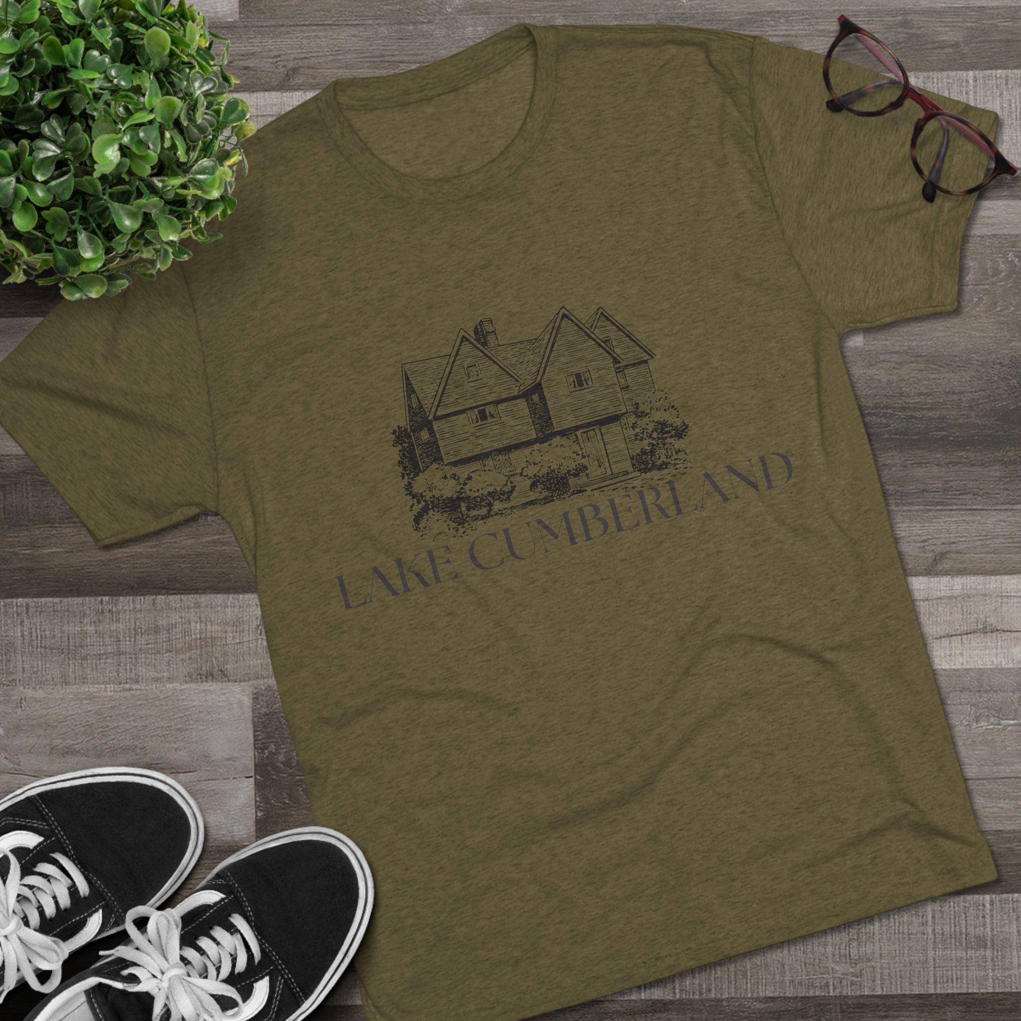 Lake Cumberland Unisex Tri-Blend Crew Tee, Casual T-Shirt, Summer Apparel, Lake House Shirt, Gift for Friends, Travel Tee
