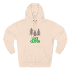 Lake Gaston Fleece Hoodie, Cozy Sweatshirt, Outdoor Adventure Wear, Unique Gift for Lake Lovers, Perfect for Fall and Winter