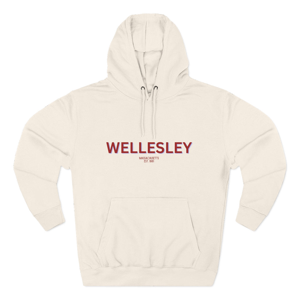 Wellesley Fleece Hoodie, Casual Sweatshirt, Cozy Layering Piece, Perfect Gift for All Occasions, Stylish Streetwear