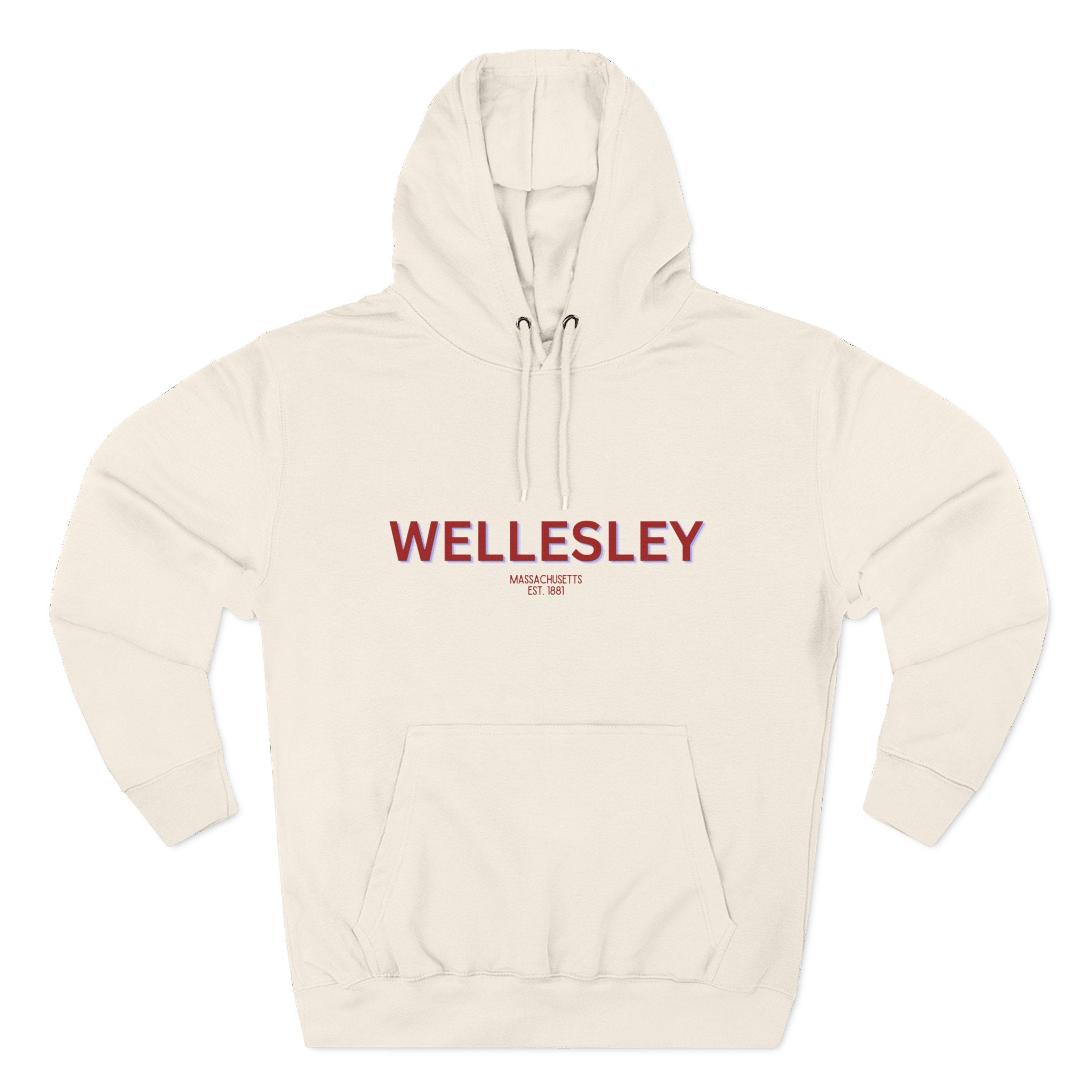 Wellesley Fleece Hoodie, Casual Sweatshirt, Cozy Layering Piece, Perfect Gift for All Occasions, Stylish Streetwear