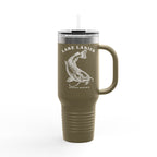Lake Lanier Insulated Travel Mug, Summer Adventure Cup, Outdoor Coffee Tumbler, Fishing Gift, 40oz Drinkware