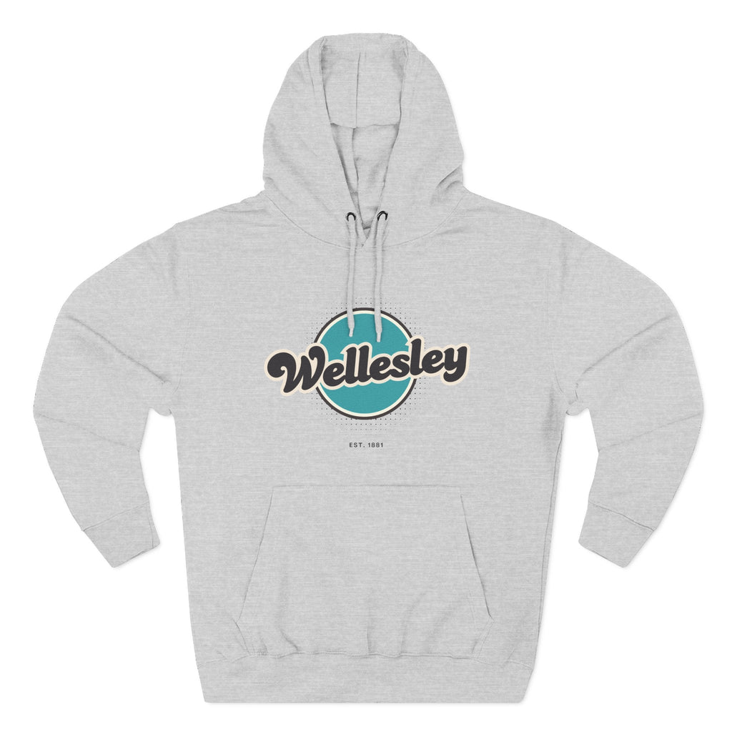 Wellesley Retro Vibe Hoodie for Casual Days, Streetwear, Unisex Gift, Cozy Layering Apparel