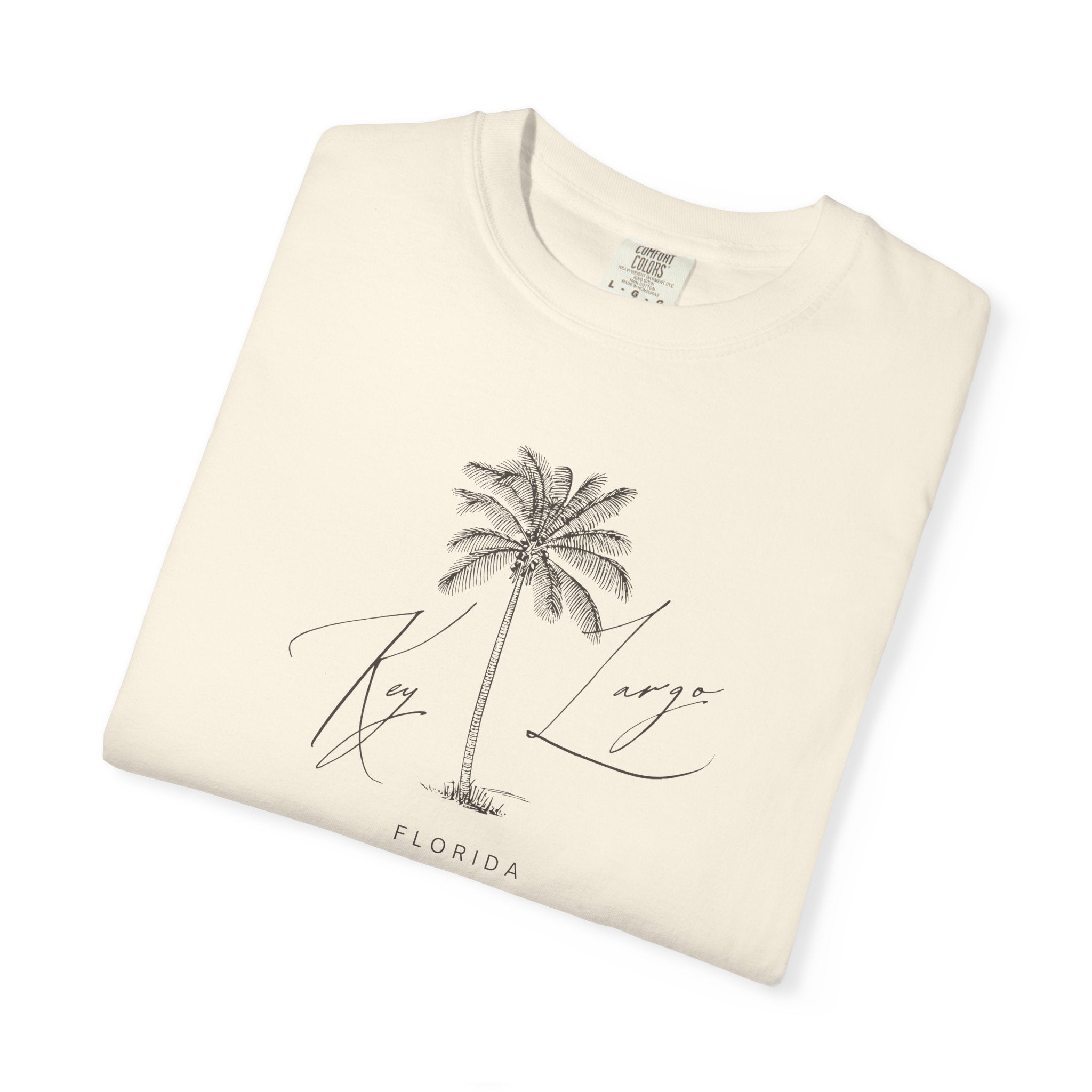 Key Largo Chill Vibes Tee - Unisex Garment-Dyed T-shirt for Autumn Lovers, Casual Wear, Gifts for Him/Her