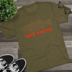 Lake Gaston Fishing Tee, Unisex Crew Neck Shirt, Summer Lake Apparel, Gift for Fishermen, Outdoor Adventure T-Shirt, Lake House Style