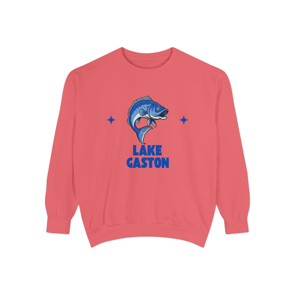 Lake Gaston Fish Design Unisex Sweatshirt | Cozy Fishing Apparel, Casual Wear, Gift for Anglers, Lake Day Outfit, Nature Lovers Sweatshirt