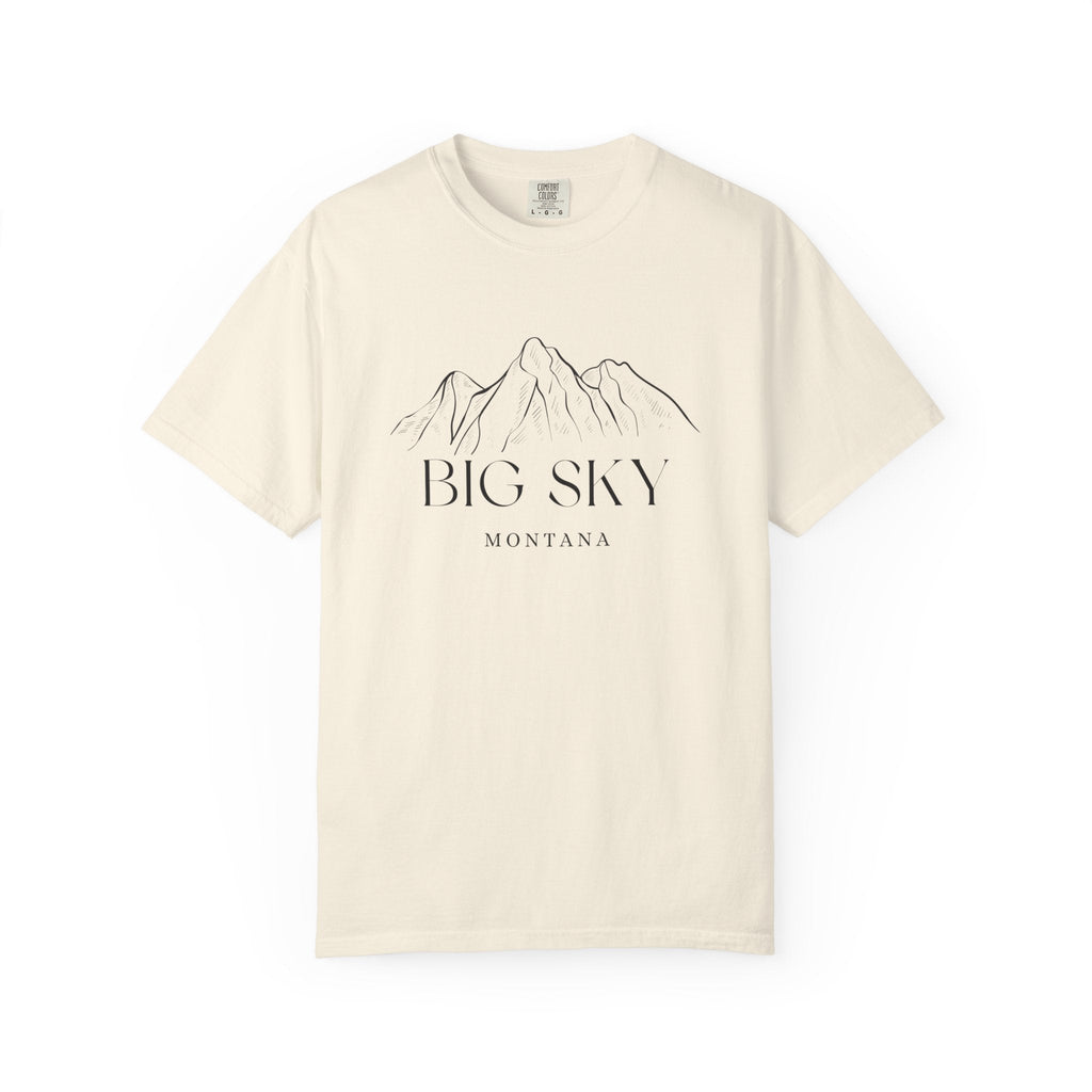 Big Sky - Unisex Garment-Dyed T-shirt, Casual Outfit, Gift for Nature Lovers, Vacation Essentials