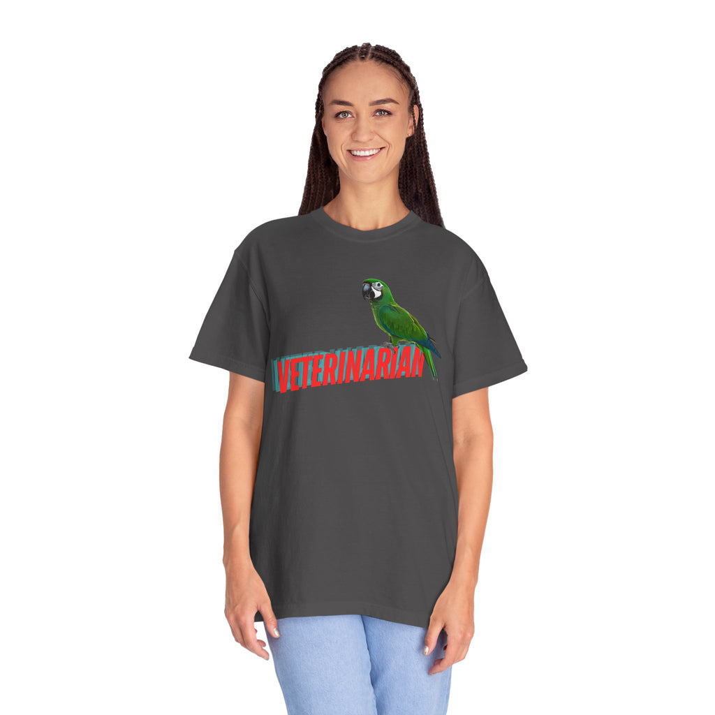 Veterinarian T-Shirt - Cute Parrot Graphic Tee for Animal Lovers, Gifts for Vet Students, Pet Owners, Animal Day Celebration