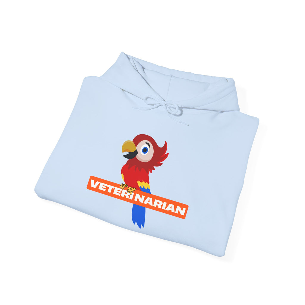Veterinarian Parrot Hoodie, Funny Animal Lover Clothing, Cute Pet Sweatshirt, Gift for Veterinarian, Animal Rescue Apparel