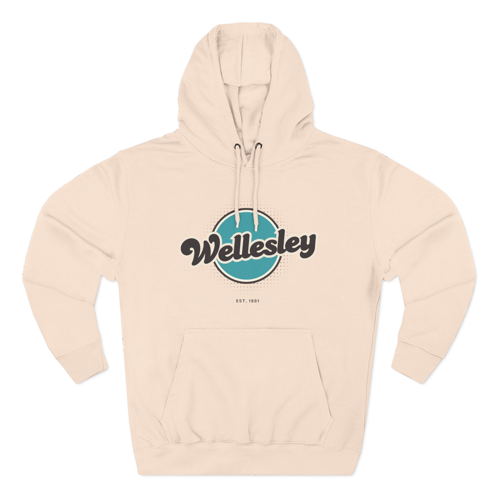 Wellesley Retro Vibe Hoodie for Casual Days, Streetwear, Unisex Gift, Cozy Layering Apparel