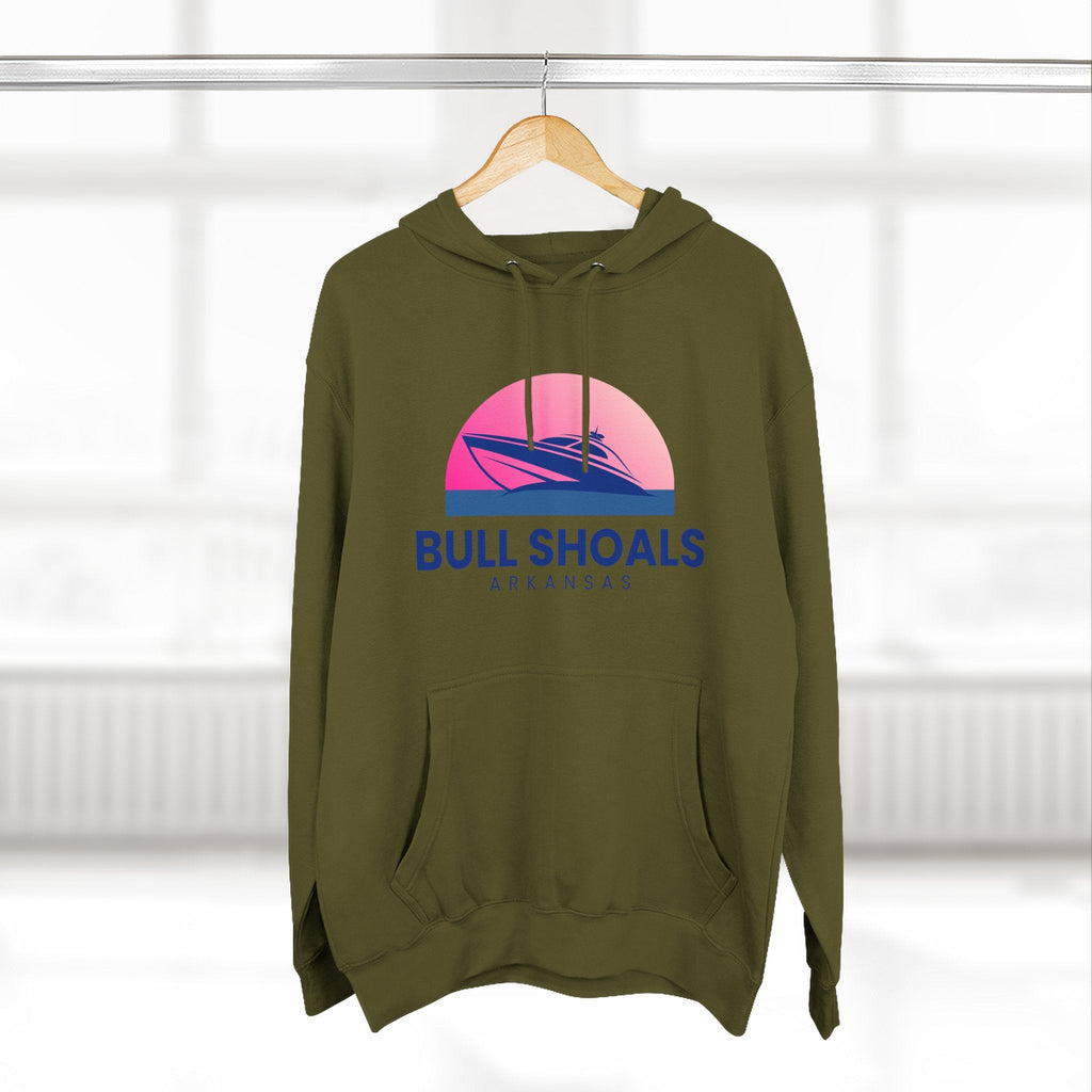 Bull Shoals Vibes Hoodie with Design, Perfect for Autumn Lovers, Comfortable and Stylish, Great Gift for Vacations