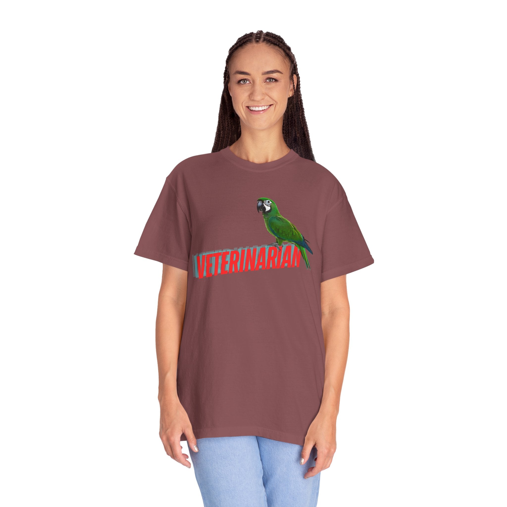 Veterinarian T-Shirt - Cute Parrot Graphic Tee for Animal Lovers, Gifts for Vet Students, Pet Owners, Animal Day Celebration
