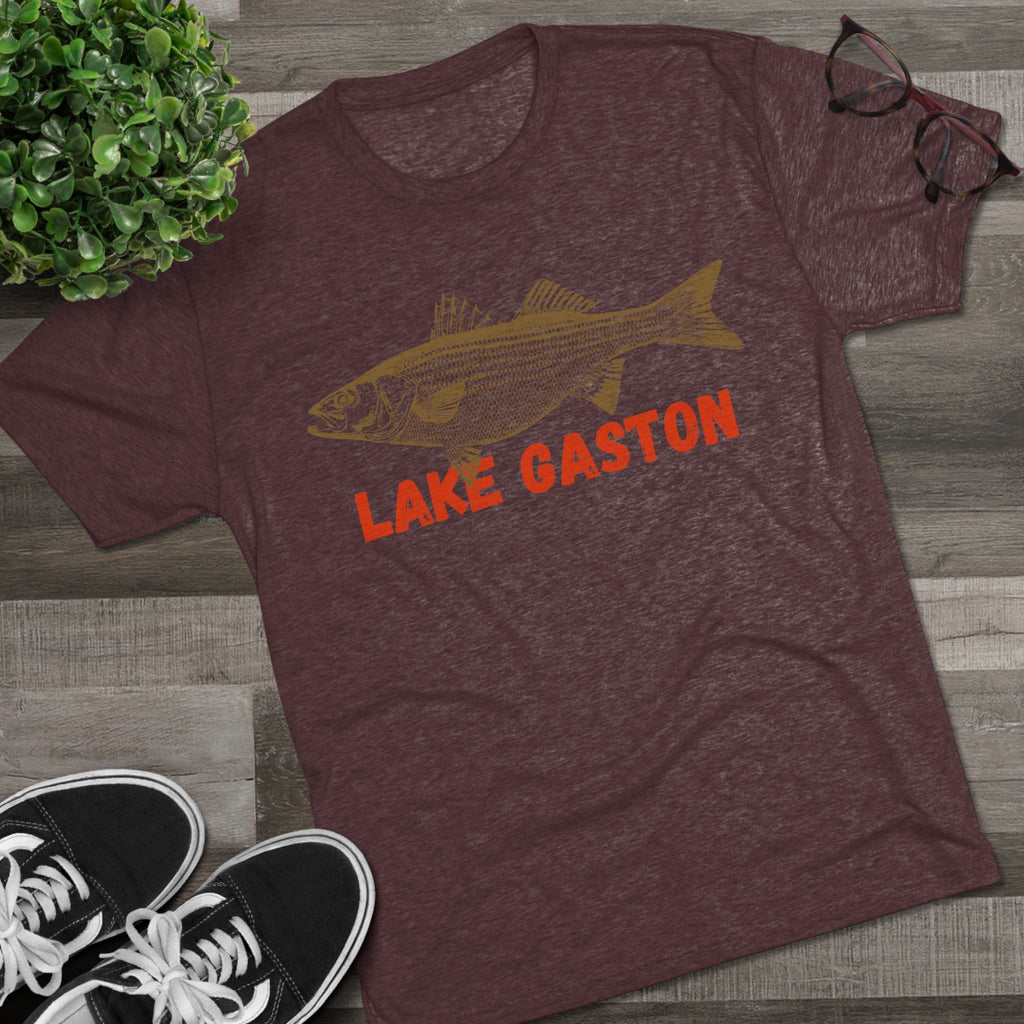 Lake Gaston Fishing Tee, Unisex Crew Neck Shirt, Summer Lake Apparel, Gift for Fishermen, Outdoor Adventure T-Shirt, Lake House Style