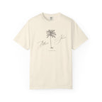 Belleair Shore Chill Vibes Palm Tree Tee - Unisex Garment-Dyed T-shirt for Beach Lovers, Summer Outings, Casual Wear, Gifts for Him/Her
