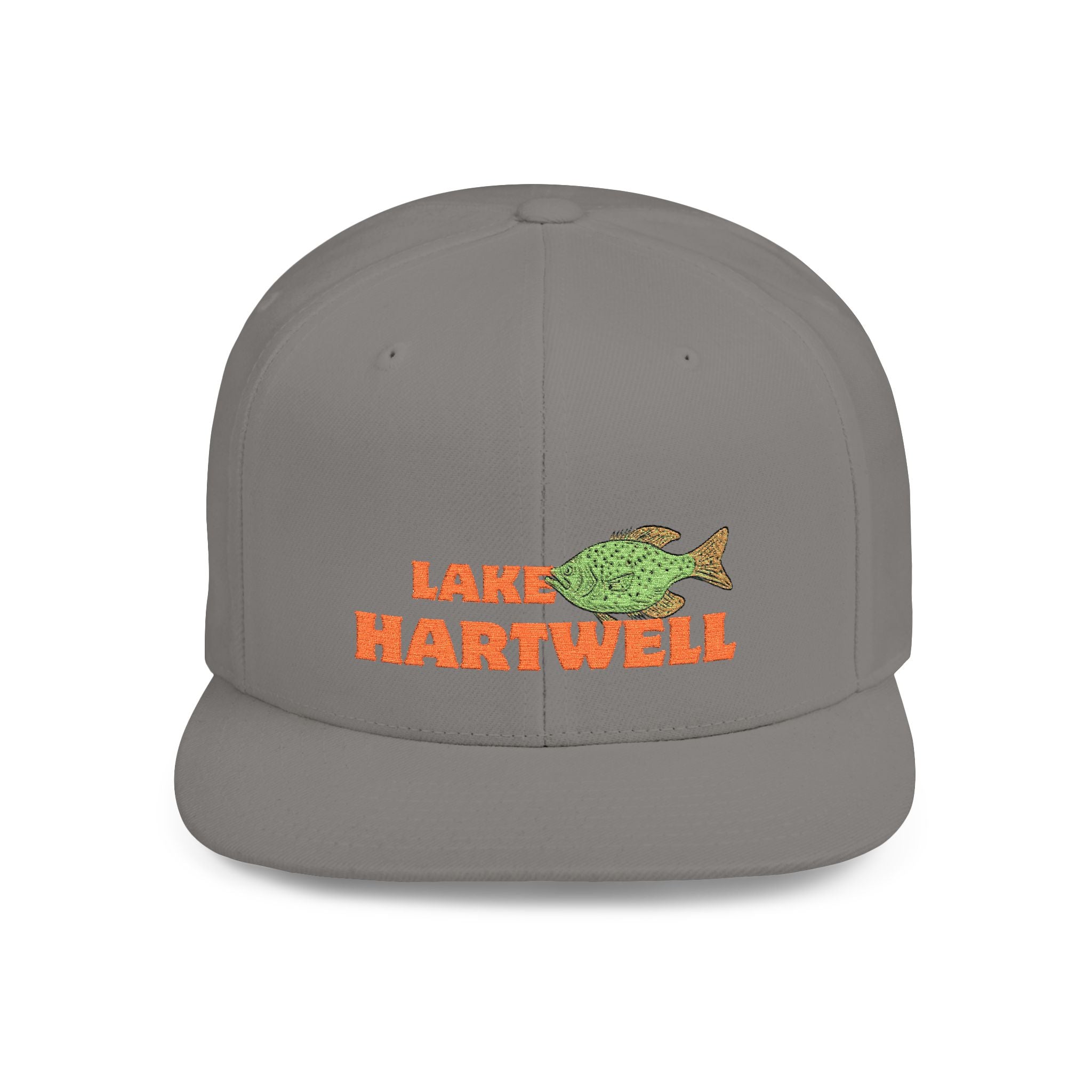 Lake Hartwell Fish Flat Bill Snapback Hat, Fishing Cap, Outdoor Gear, Lake House Gift, Summer Accessories, Stylish Headwear