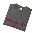 Wellesley Garment-Dyed Unisex T-Shirt, Casual Tee, Vintage Style Shirt, Everyday Wear, Birthday Gift, Unique Apparel