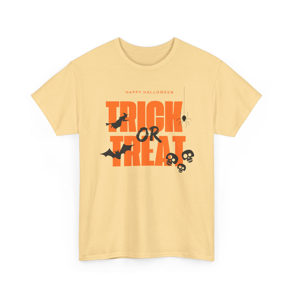 Halloween Unisex Tee, Funny Trick or Treat Shirt, Spooky Halloween Apparel, Unisex Cotton T-Shirt, Halloween Costume Top