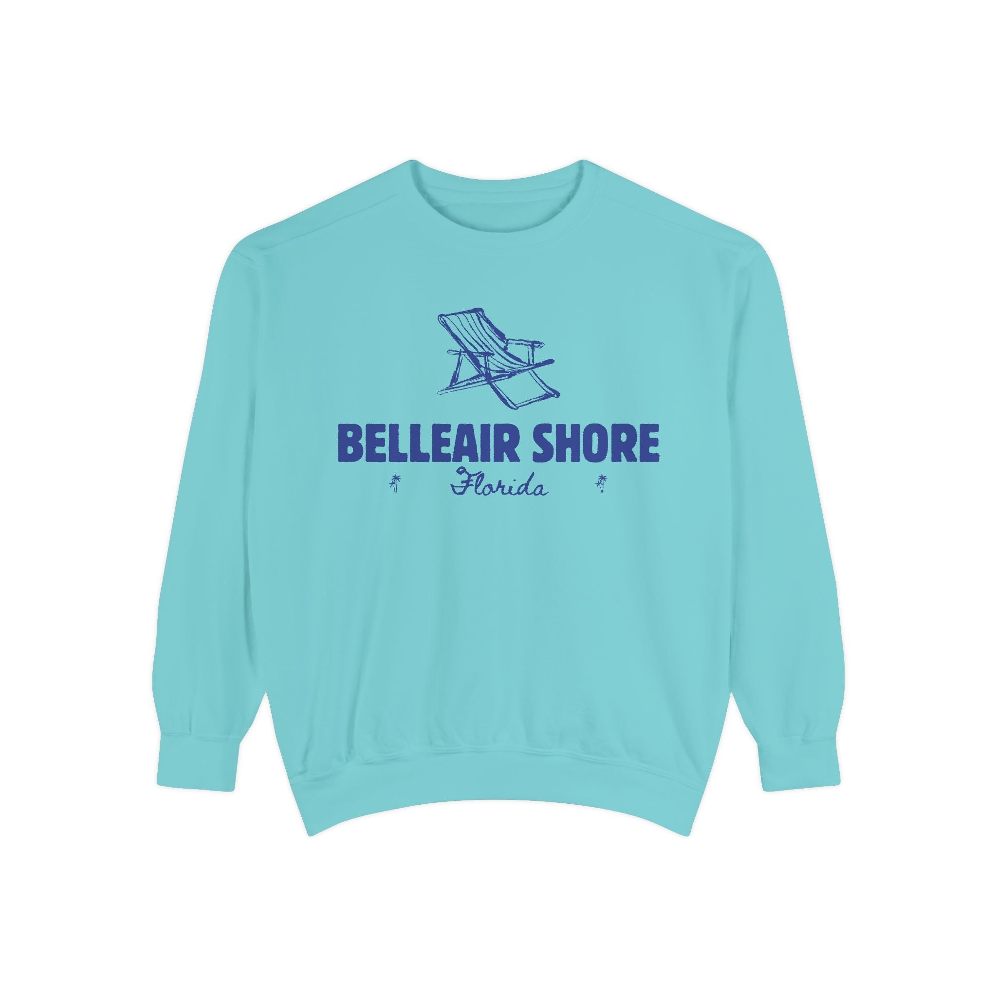 Belleair Shore Vibes Unisex Sweatshirt | Garment-Dyed Comfort, Perfect for Casual Outings, Travel, Gifts, Autumn Days