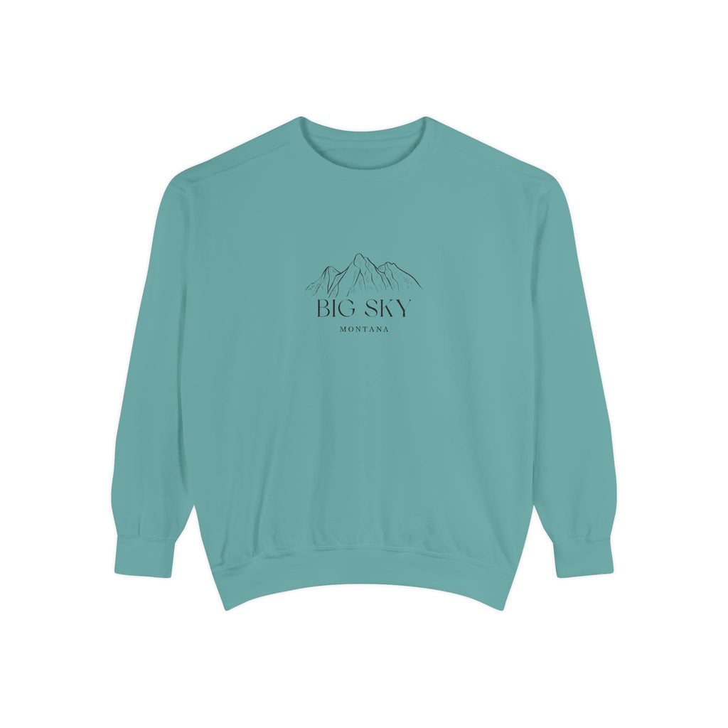 Big Sky Vibes Unisex Sweatshirt | Garment-Dyed Comfort, Perfect for Casual Outings, Travel, Gifts, Autumn Days