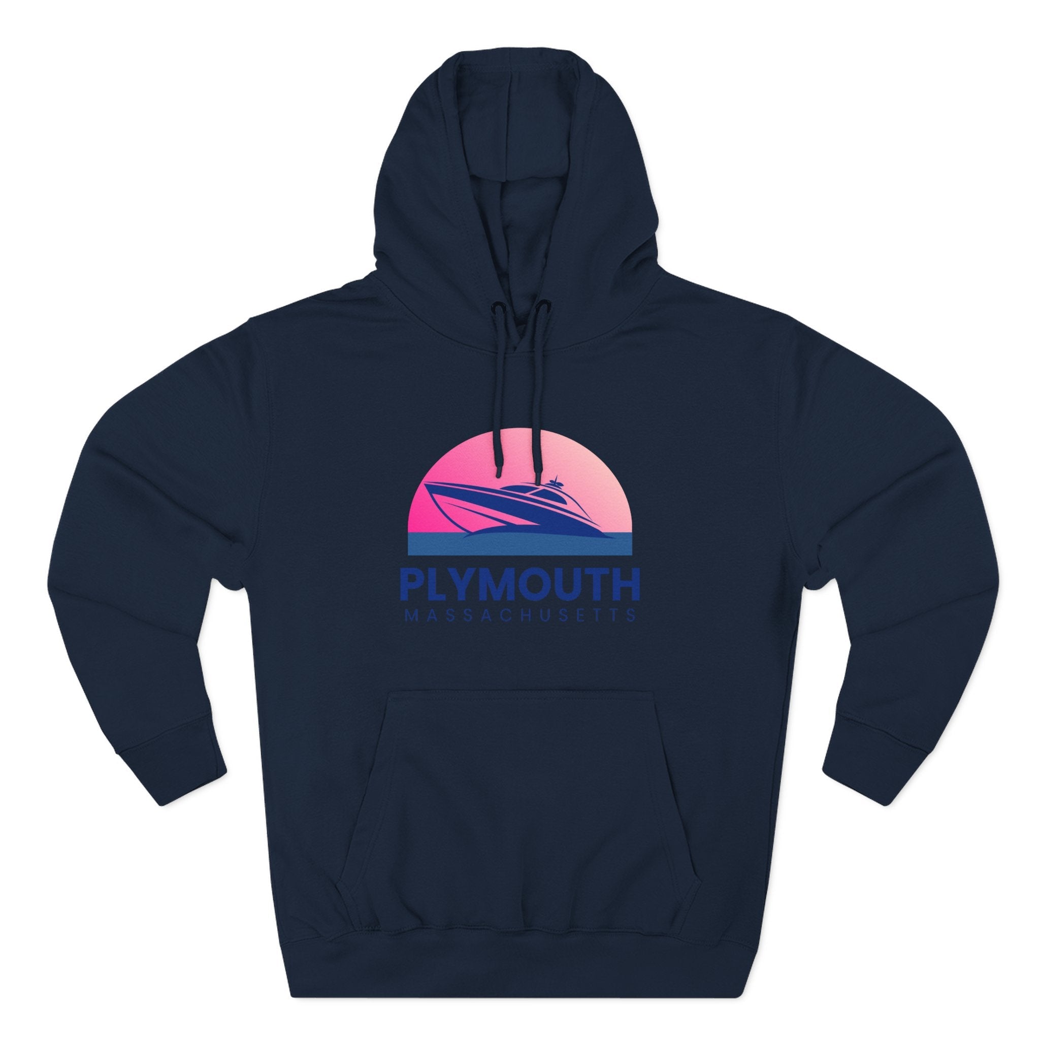 Plymouth Vibes Hoodie with Design, Perfect for Autumn Lovers, Comfortable and Stylish, Great Gift for Vacations