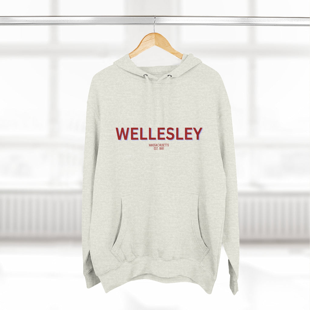 Wellesley Fleece Hoodie, Casual Sweatshirt, Cozy Layering Piece, Perfect Gift for All Occasions, Stylish Streetwear