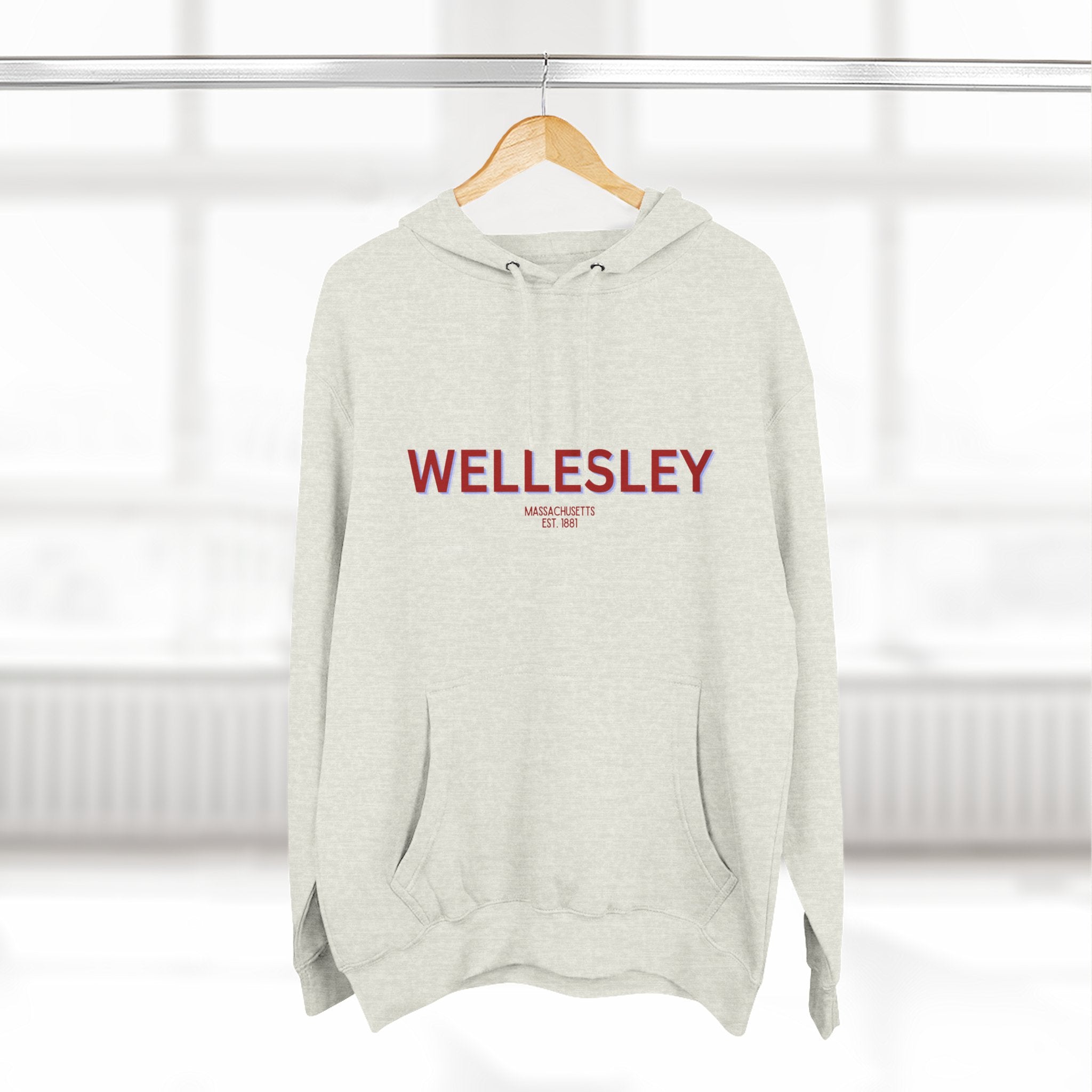 Wellesley Fleece Hoodie, Casual Sweatshirt, Cozy Layering Piece, Perfect Gift for All Occasions, Stylish Streetwear