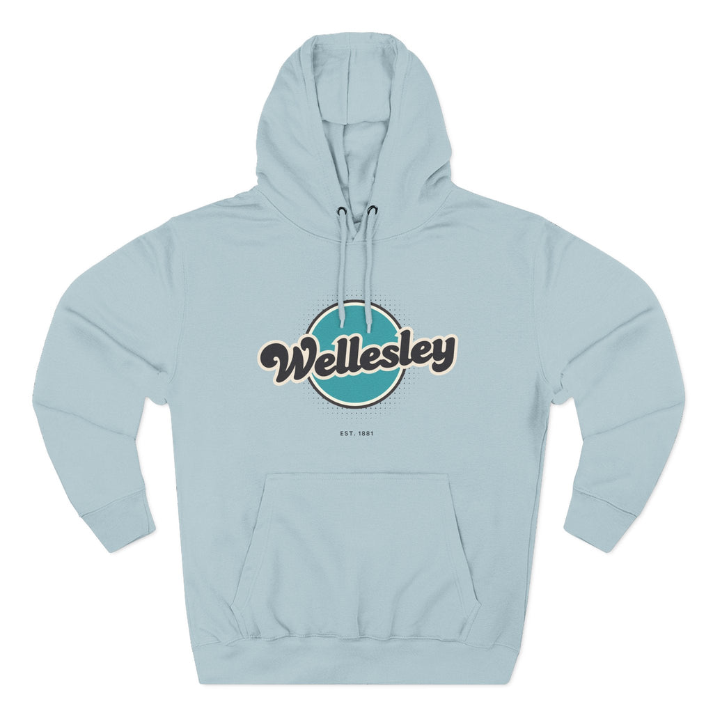 Wellesley Retro Vibe Hoodie for Casual Days, Streetwear, Unisex Gift, Cozy Layering Apparel