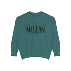 McLean Cozy Sweatshirt, Unisex Garment-Dyed Crew, Casual Wear, Gift for Friends, Fall Fashion, Lounge Style