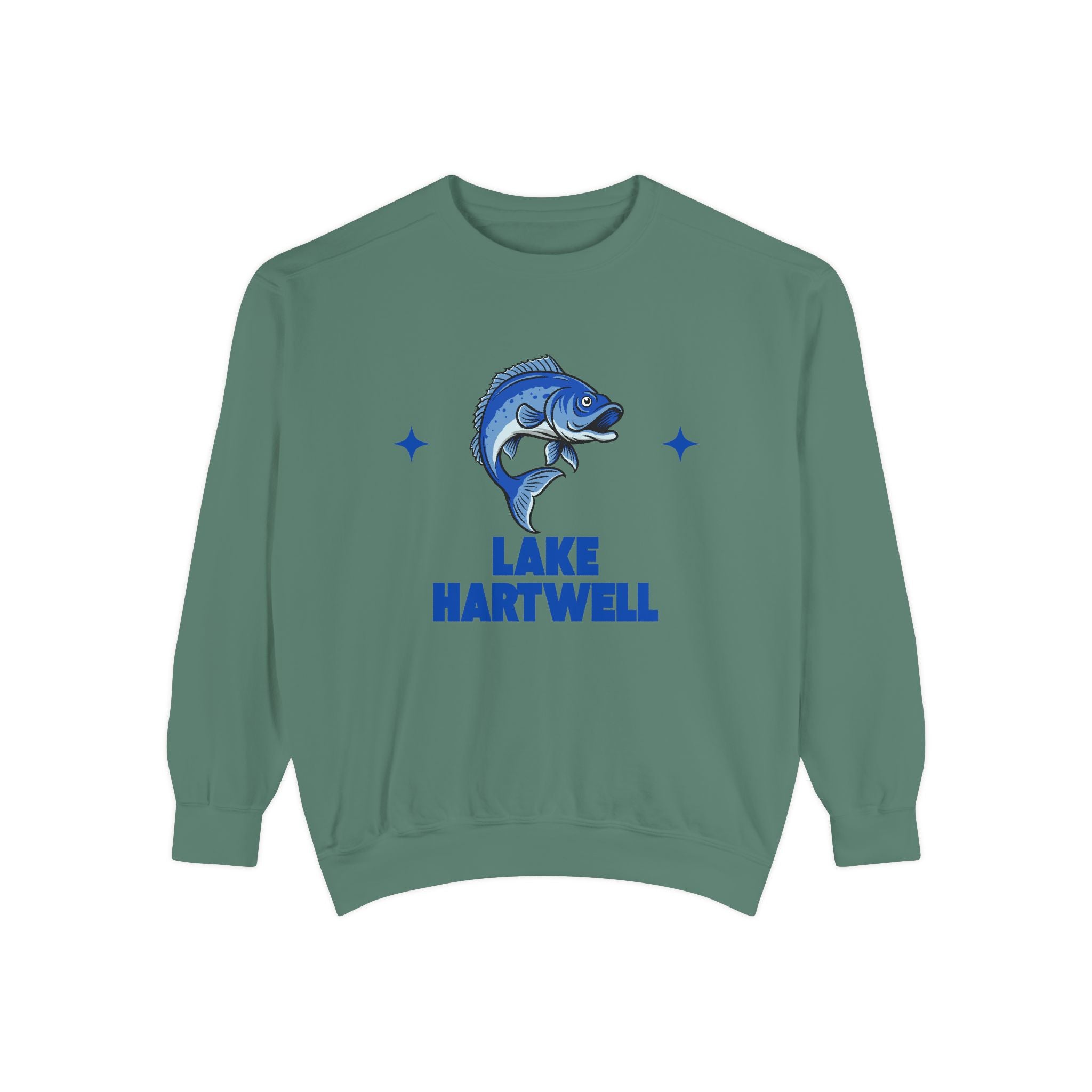 Lake Hartwell Fish Design Unisex Sweatshirt | Cozy Fishing Apparel, Casual Wear, Gift for Anglers, Lake Day Outfit, Nature Lovers Sweatshirt