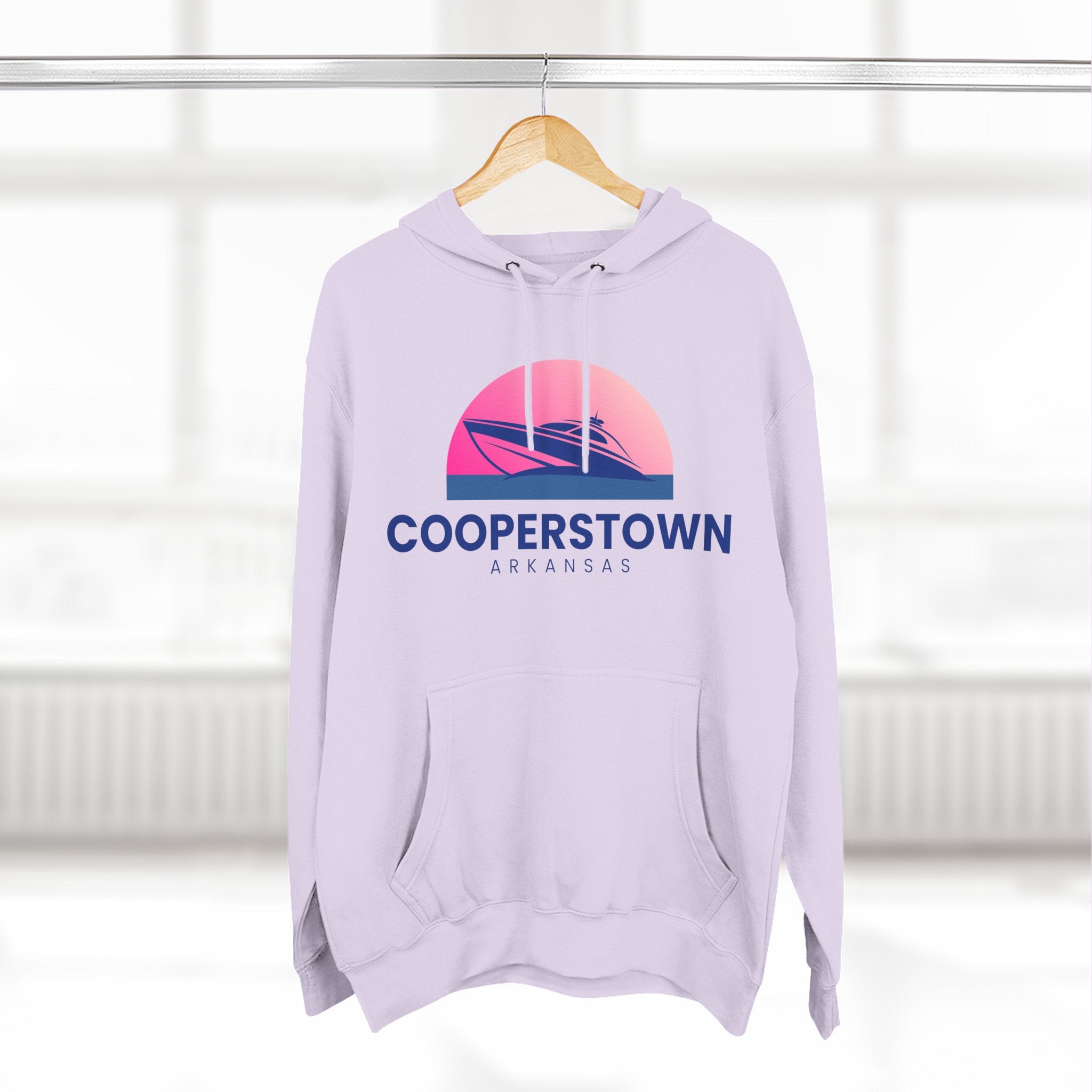 Cooperstown Vibes Hoodie with Design, Perfect for Autumn Lovers, Comfortable and Stylish, Great Gift for Vacations