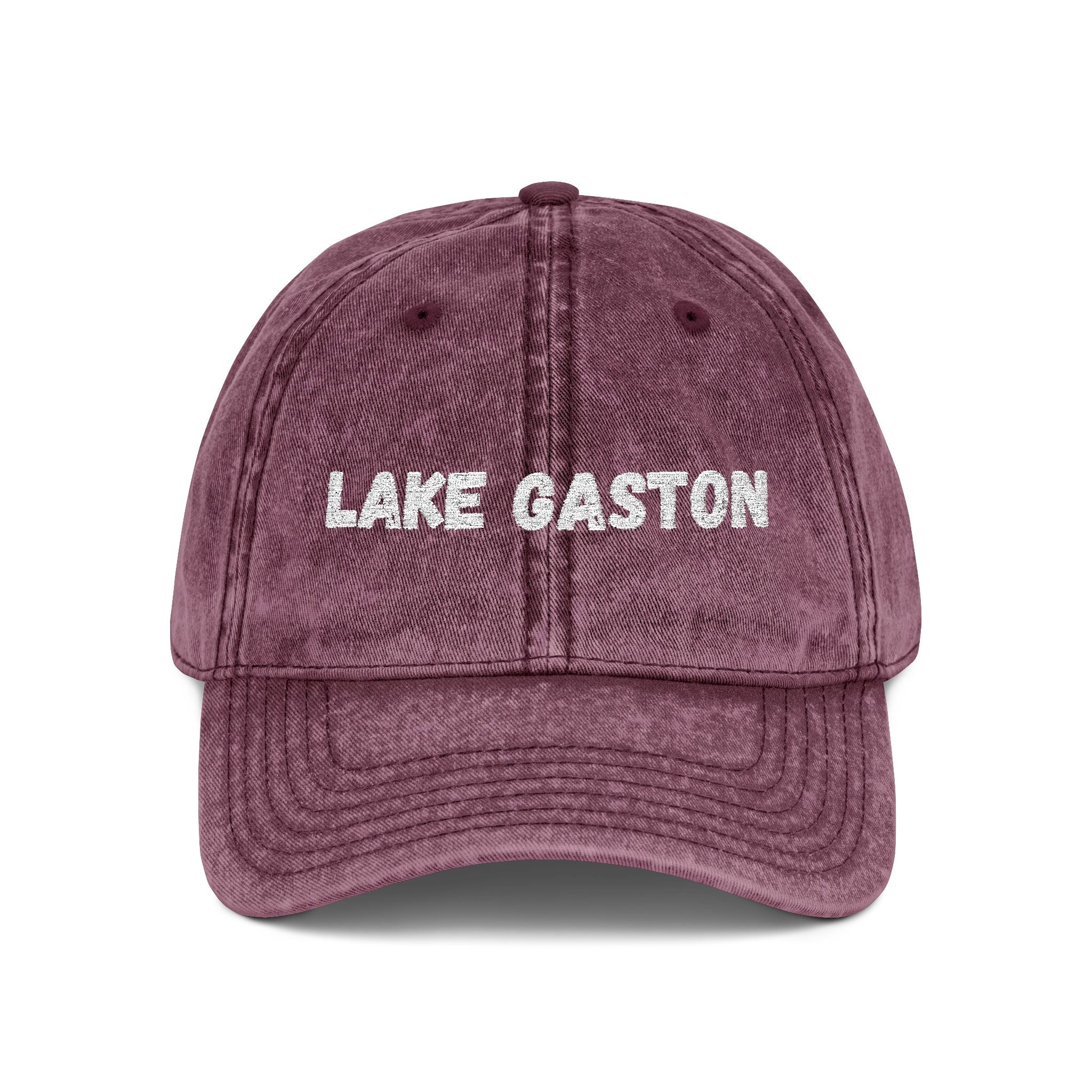 Lake Gaston Embroidered Hat, Vintage Cap, Casual Summer Accessory, Gift for Outdoor Lovers, Lake Trip Gear