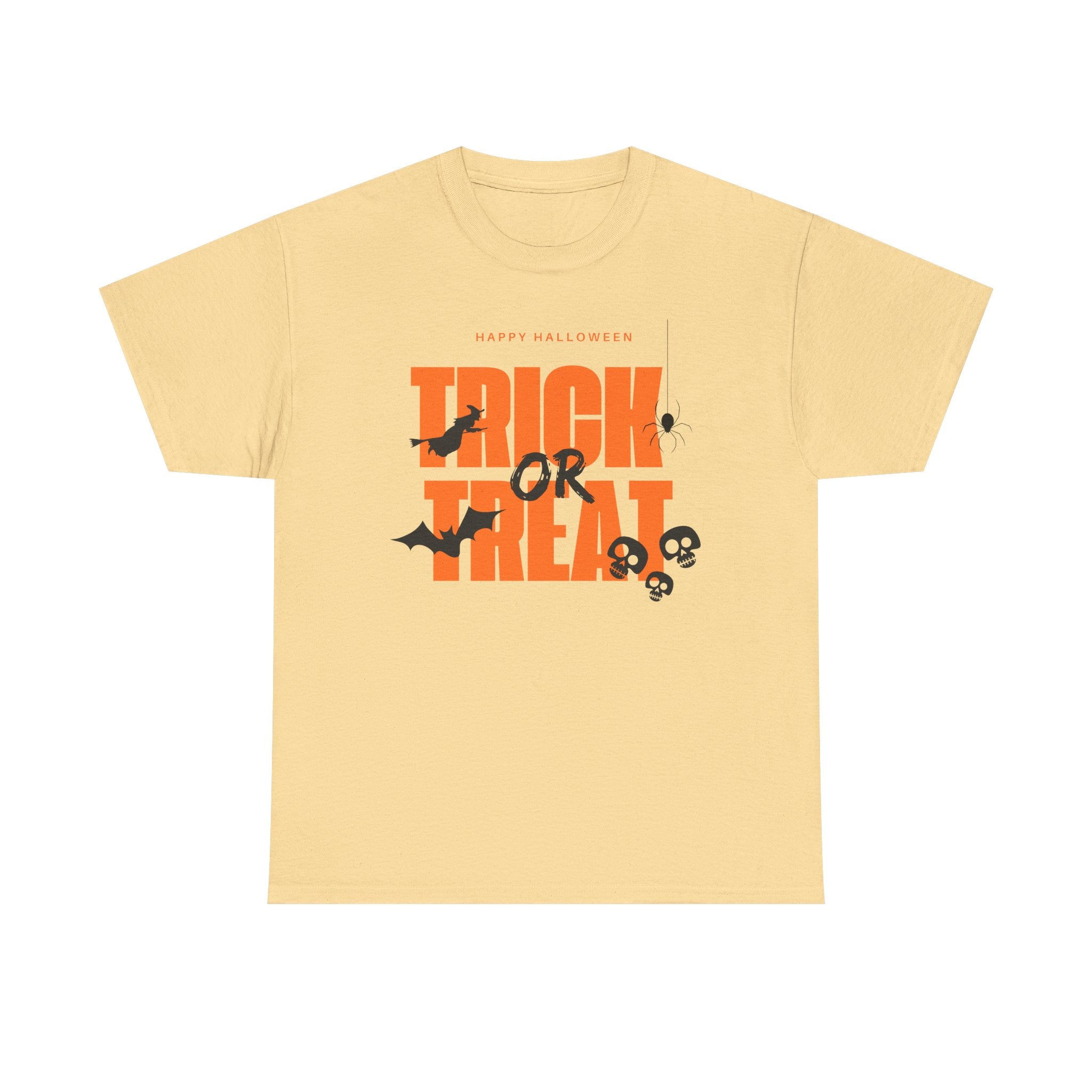 Halloween Unisex Tee, Funny Trick or Treat Shirt, Spooky Halloween Apparel, Unisex Cotton T-Shirt, Halloween Costume Top