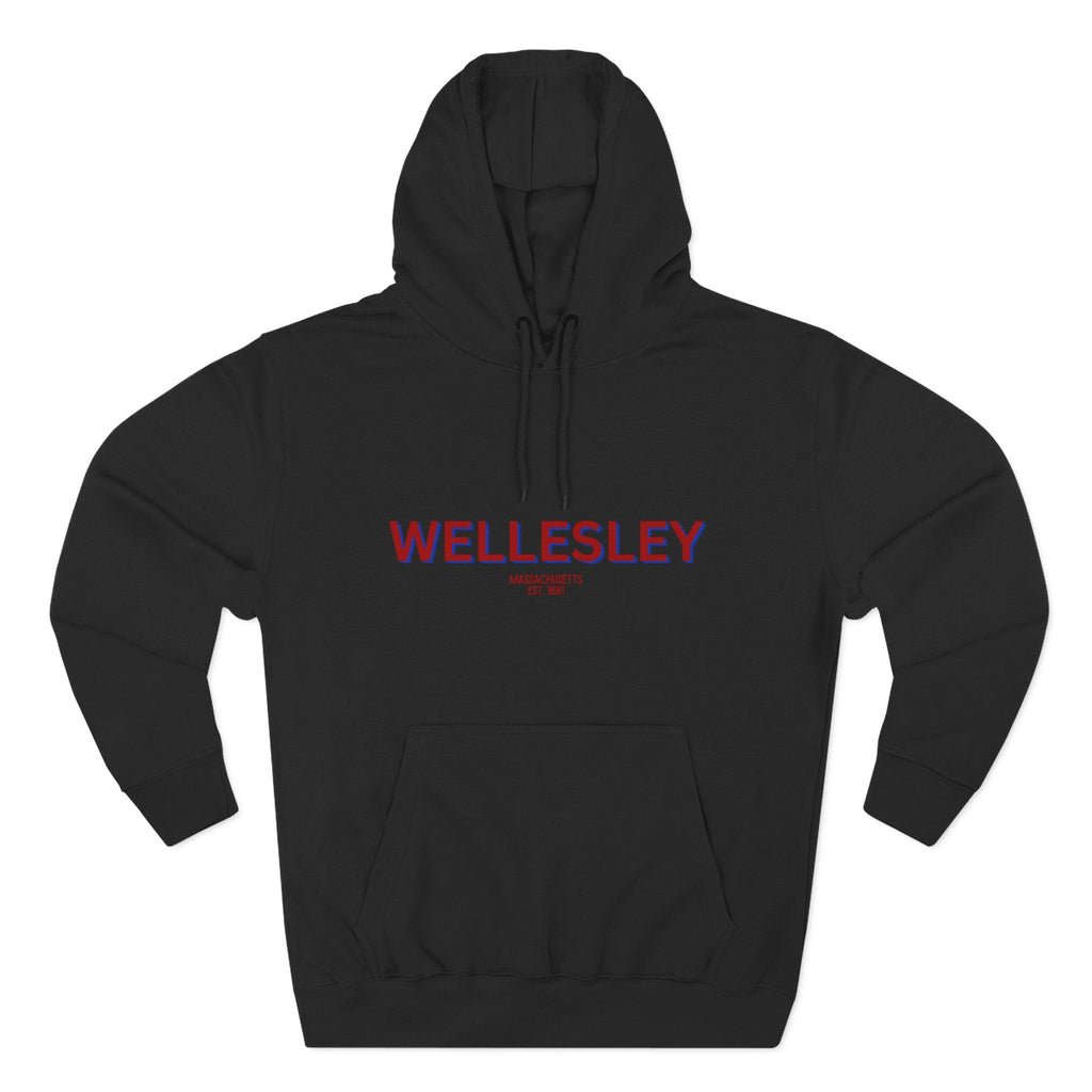 Wellesley Fleece Hoodie, Casual Sweatshirt, Cozy Layering Piece, Perfect Gift for All Occasions, Stylish Streetwear