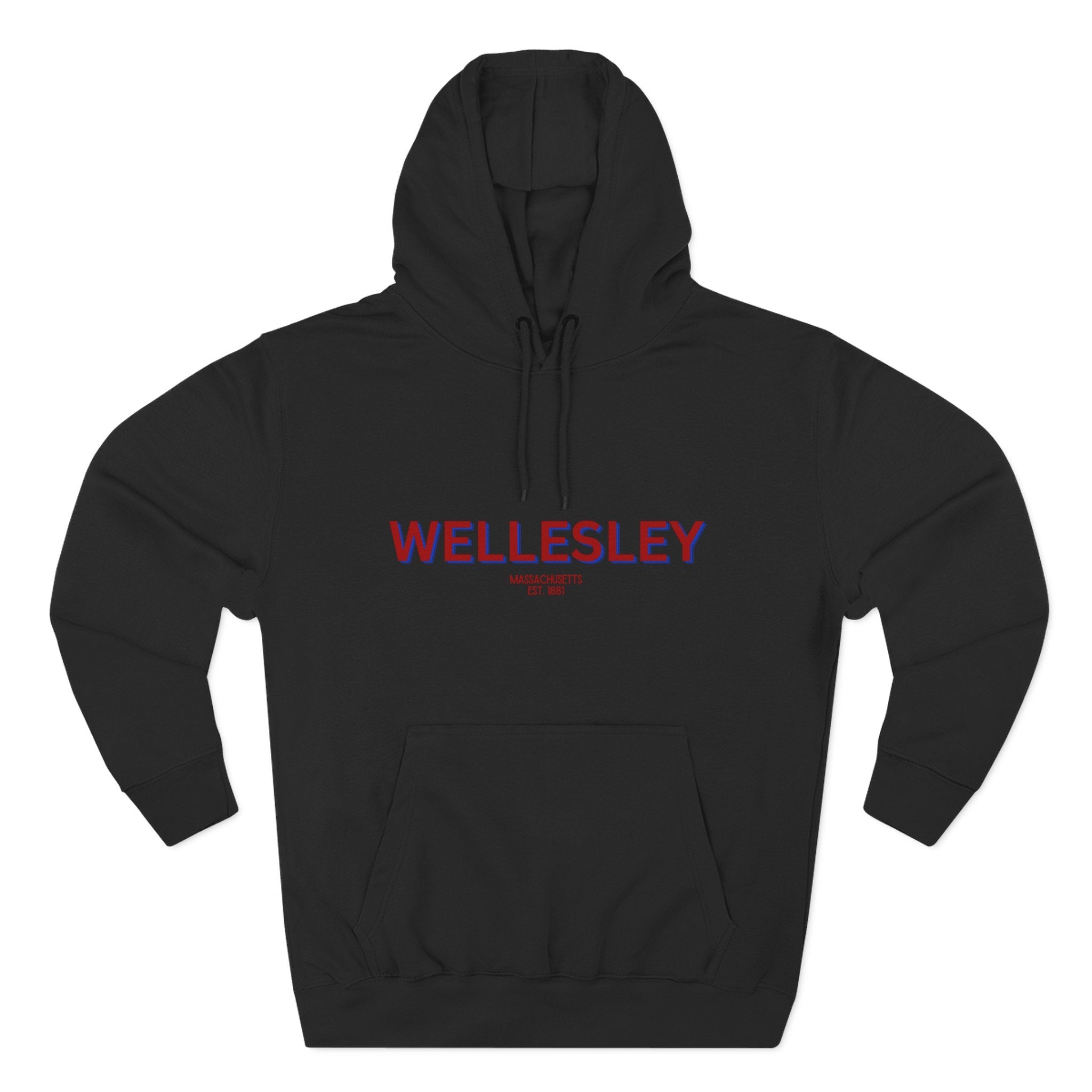 Wellesley Fleece Hoodie, Casual Sweatshirt, Cozy Layering Piece, Perfect Gift for All Occasions, Stylish Streetwear