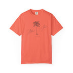 Belleair Shore Chill Vibes Palm Tree Tee - Unisex Garment-Dyed T-shirt for Beach Lovers, Summer Outings, Casual Wear, Gifts for Him/Her