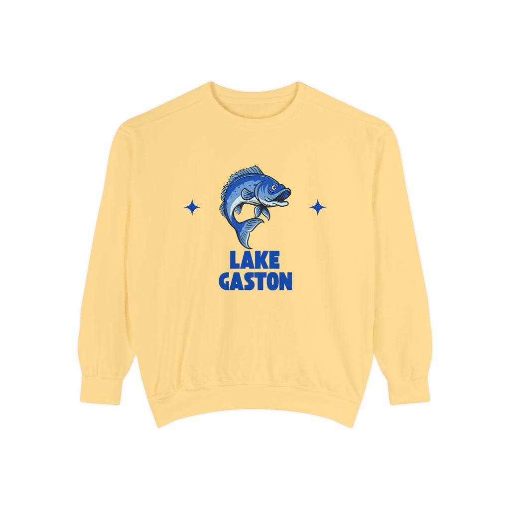 Lake Gaston Fish Design Unisex Sweatshirt | Cozy Fishing Apparel, Casual Wear, Gift for Anglers, Lake Day Outfit, Nature Lovers Sweatshirt