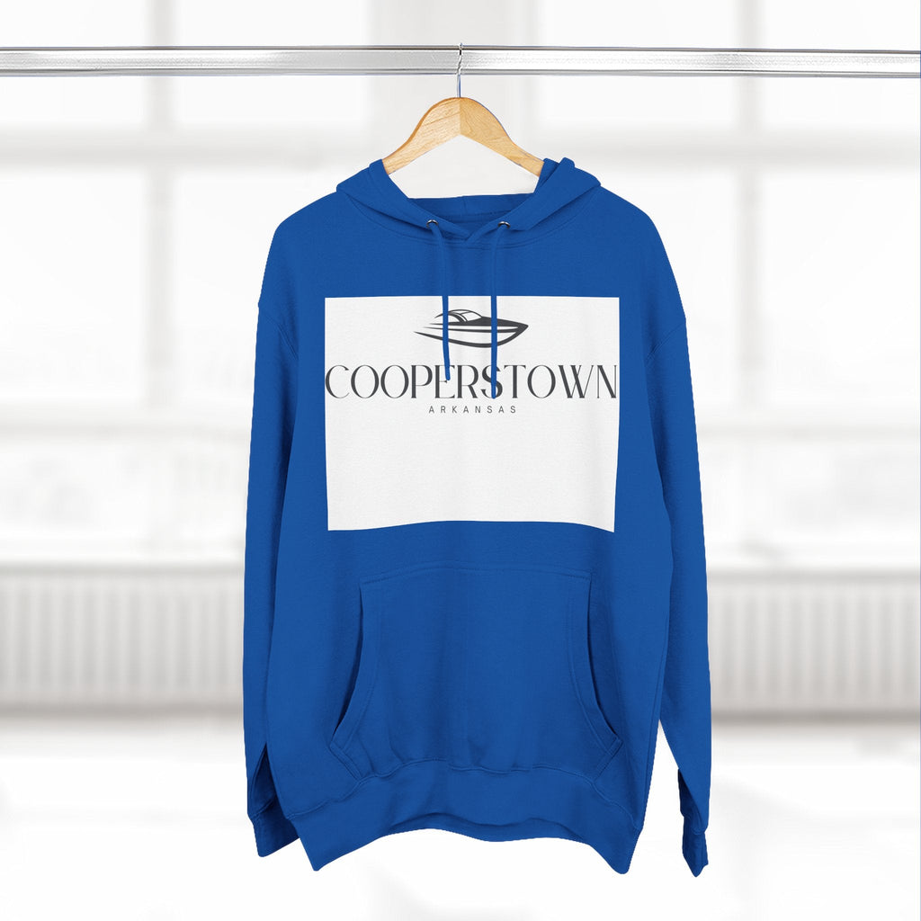 Cooperstown Stylish Three-Panel Fleece Hoodie for Cozy Days, Casual Wear, Warm Layering, Gift for Him or Her